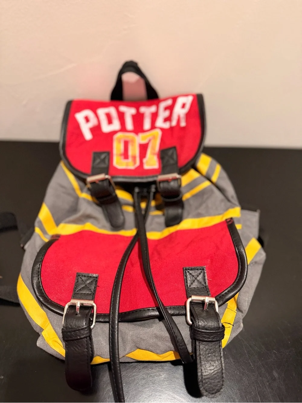 Harry Potter 07 Slouch Book Bag Buckle Backpack Quidditch School Uniform Design